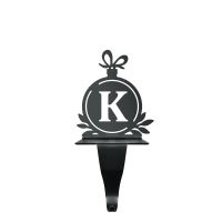 Letter K Stocking Holder in Black Letter K Stocking Holder in Black