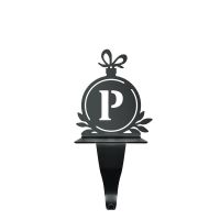 Letter P Stocking Holder in Black