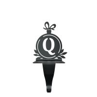Letter Q Stocking Holder in Black Letter Q Stocking Holder in Black