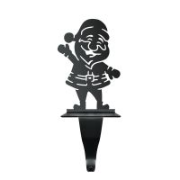 Santa Stocking Holder in Black Santa Stocking Holder in Black