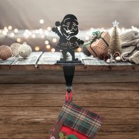 Santa Stocking Holder in Situ Holding a Stocking Santa Stocking Holder in Situ Holding a Stocking