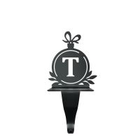 Letter T Stocking Holder in Black