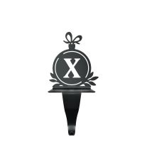 Letter X Stocking Holder in Black