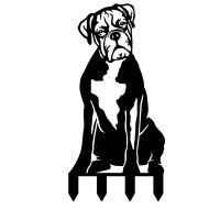 Black Boxer Silhouette with Ground Spike