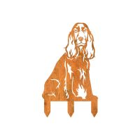 Rustic Cocker Spaniel Silhouette with Ground Spike Rustic Cocker Spaniel Silhouette with Ground Spike