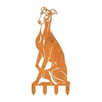 Rustic Greyhound Silhouette with Spike 