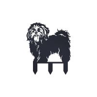 Black Shih Tzu Garden Silhouette 