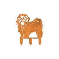 Shih Tzu Rustic Garden Silhouette with Spikes Shih Tzu Rustic Garden Silhouette with Spikes