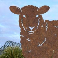 Close up of face on Curly Sheep Silhouette Close up of face on Curly Sheep Silhouette