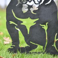 Close up of body on English Bulldog Silhouette 