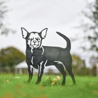 Chihuahua Silhouette in Unfinished Metal 