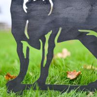 Close up of Unfinished Metal Silhouette 