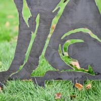 Close up of German Shepherd Body in Unfinished Metal Close up of German Shepherd Body in Unfinished Metal