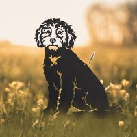 Cockapoo Garden Silhouette with Black Finish 