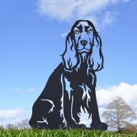 Garden Silhouette of Black Cocker Spaniel