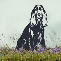 Black Sitting Cocker Spaniel Silhouette 