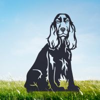 Black Cocker Spaniel Garden Silhouette 