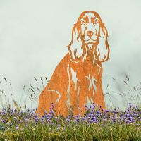 Rustic Cocker Spaniel Silhouette in Lavender Field Rustic Cocker Spaniel Silhouette in Lavender Field
