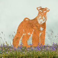 Miniature Schnauzer in Rustic Finish 