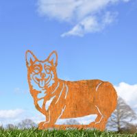 Welsh Corgi (Pembroke) Silhouette with Rustic Finish 
