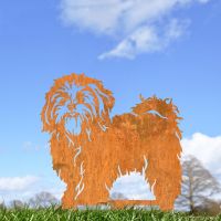 Rustic Shih Tzu Garden Silhouette Rustic Shih Tzu Garden Silhouette