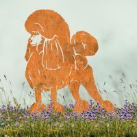 Standard Poodle Silhouette in Rustic Finish Standard Poodle Silhouette in Rustic Finish