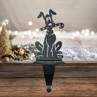 Dog with Candy Cane Stocking Holder Dog with Candy Cane Stocking Holder