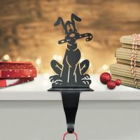 Dog with Candy Cane Stocking Holder Dog with Candy Cane Stocking Holder