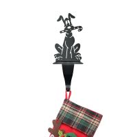 Dog with Candy Cane Stocking Holder Dog with Candy Cane Stocking Holder