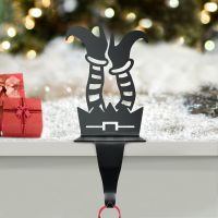Black "Tinsel Toes" Stocking Holder 