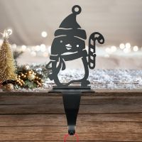 Penguin with Candy Cane Motif on Stocking Penguin with Candy Cane Motif on Stocking
