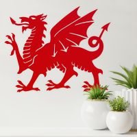 Welsh Dragon Wall Art on a Cream Wall Welsh Dragon Wall Art on a Cream Wall