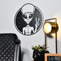 Peace Sign Alien Wall Art in the Home