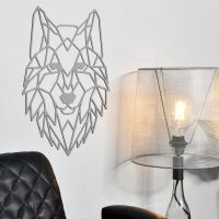 Grey Geometric Wolf Head Grey Geometric Wolf Head