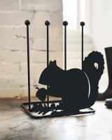 Steel "Squirrel & Acorn" Double Boot Holder Interior