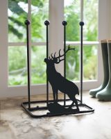 Steel "Majestic Stag" Double Boot Holder In Situ Steel "Majestic Stag" Double Boot Holder In Situ