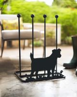 Steel "Jack Russell Terrier" Welly Boot Rack Exterior