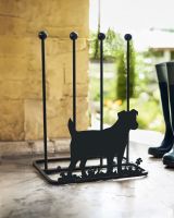 Steel "Jack Russell Terrier" Welly Boot Rack In Situ