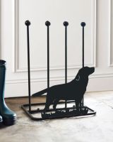 Steel "Labrador Dog" Welly Boot Rack Interior