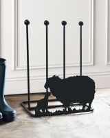 Steel "Mother Sheep & Lamb" Welly Boot Rack Indoors