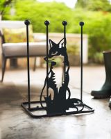 Steel "Sitting Fox" Welly Boot Rack In-Situ