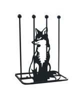 Steel "Sitting Fox" Welly Boot Rack Design