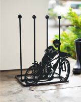 Steel "Speedway Motorcycle Racer" Boot Rack