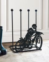 Steel "Speedway Motorcycle Racer" Boot Rack In -Situ