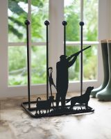 Steel "Game Season Jack Russell & Labrador" Welly Boot Rack In Situ