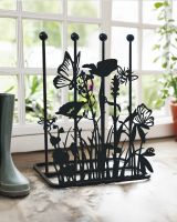 Steel "Butterfly Meadow" Double Welly Rack interior
