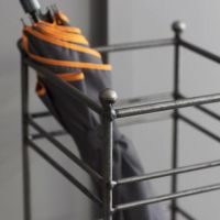 Modern Metal Umbrella Stand Close Up Modern Metal Umbrella Stand Close Up