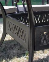 The "Arbor" 8-Seater Outdoor Dining Set - Antique Copper Lower Table Detail 