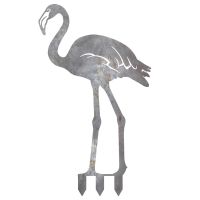 Flamingo Sheet Steel Silhouette in Natural Steel Finish with Spikes