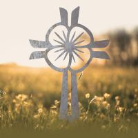 Unfinished Ground Spike with Modern Poppy Cross "Remembrance" Motif Unfinished Ground Spike with Modern Poppy Cross "Remembrance" Motif